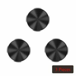 Universal Black Plated Iron Magnetic Stickers Car Phone Holder Disk Mount 3 ea